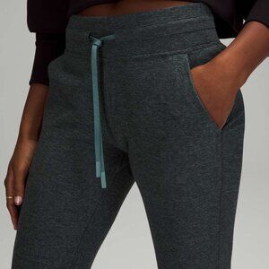 Lululemon Womens Heathered Tidewater Teal Black Ready to Rulu Jogger Pant Size 2
